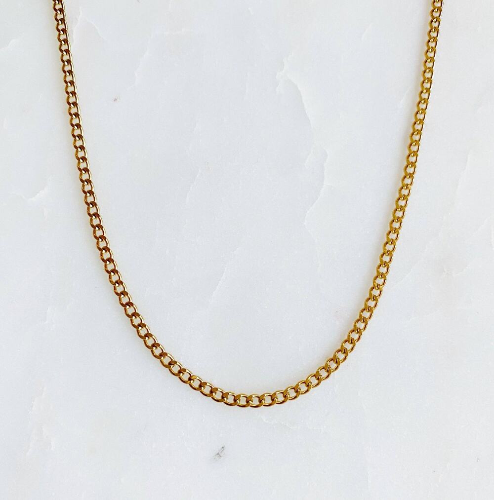 18K Gold-Plated Cuban Chain Necklace - Dainty – Tarnish & Water Resistant